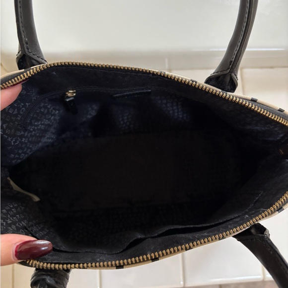 Kate Spade Black and Cream Grid Satchel - Picture 3 of 5